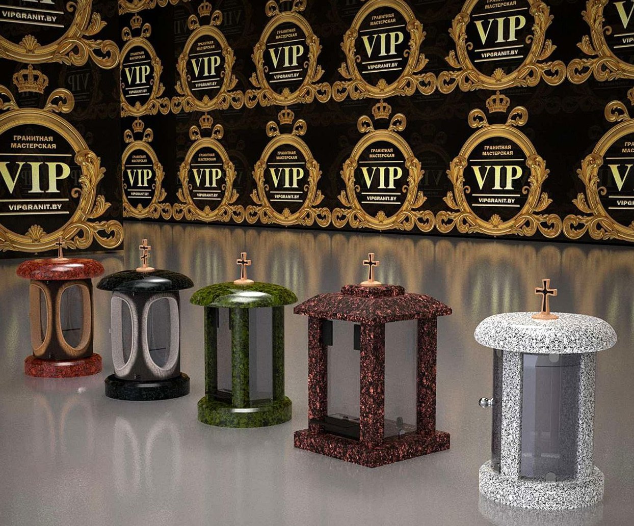 Лампады гранитные