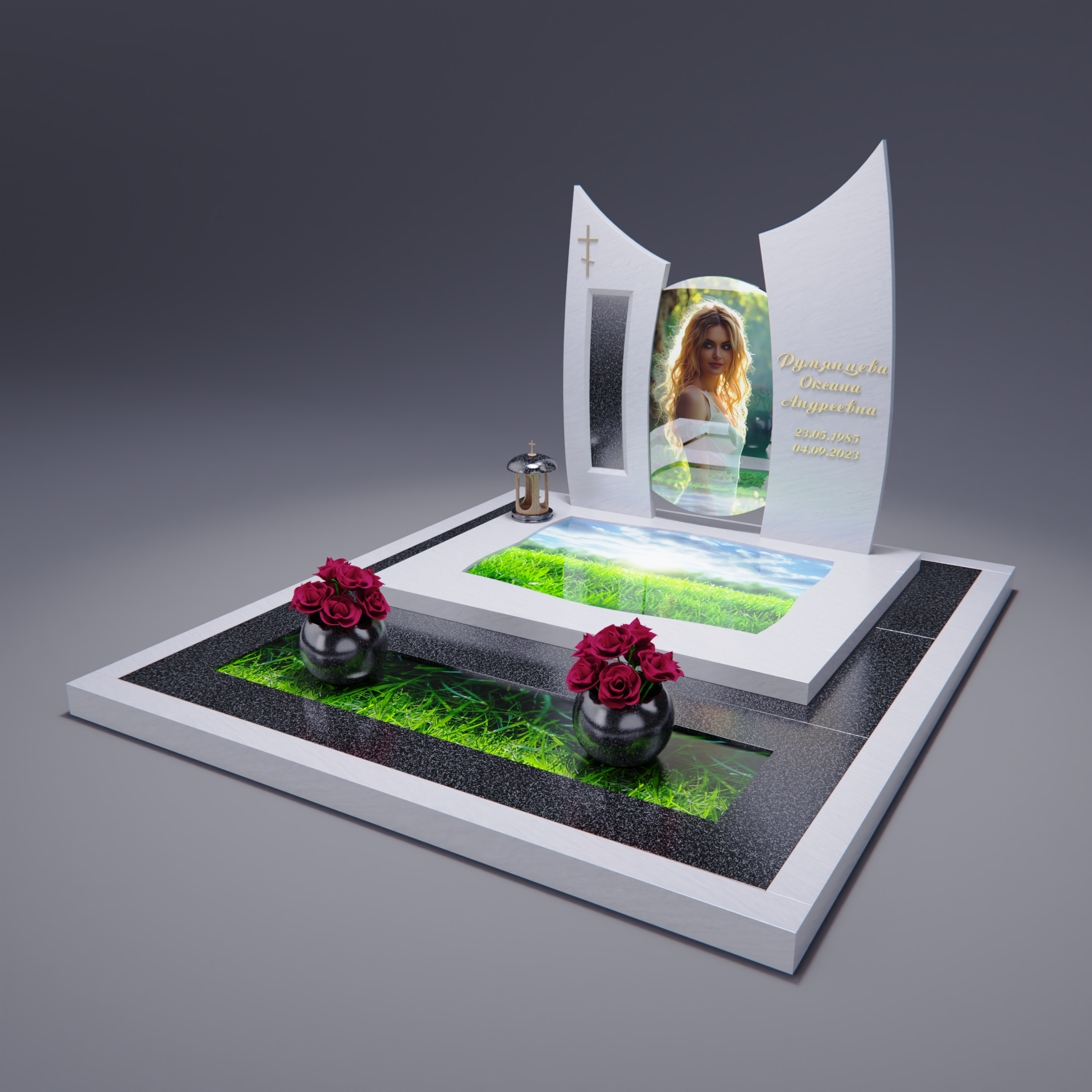 Памятники из стекла