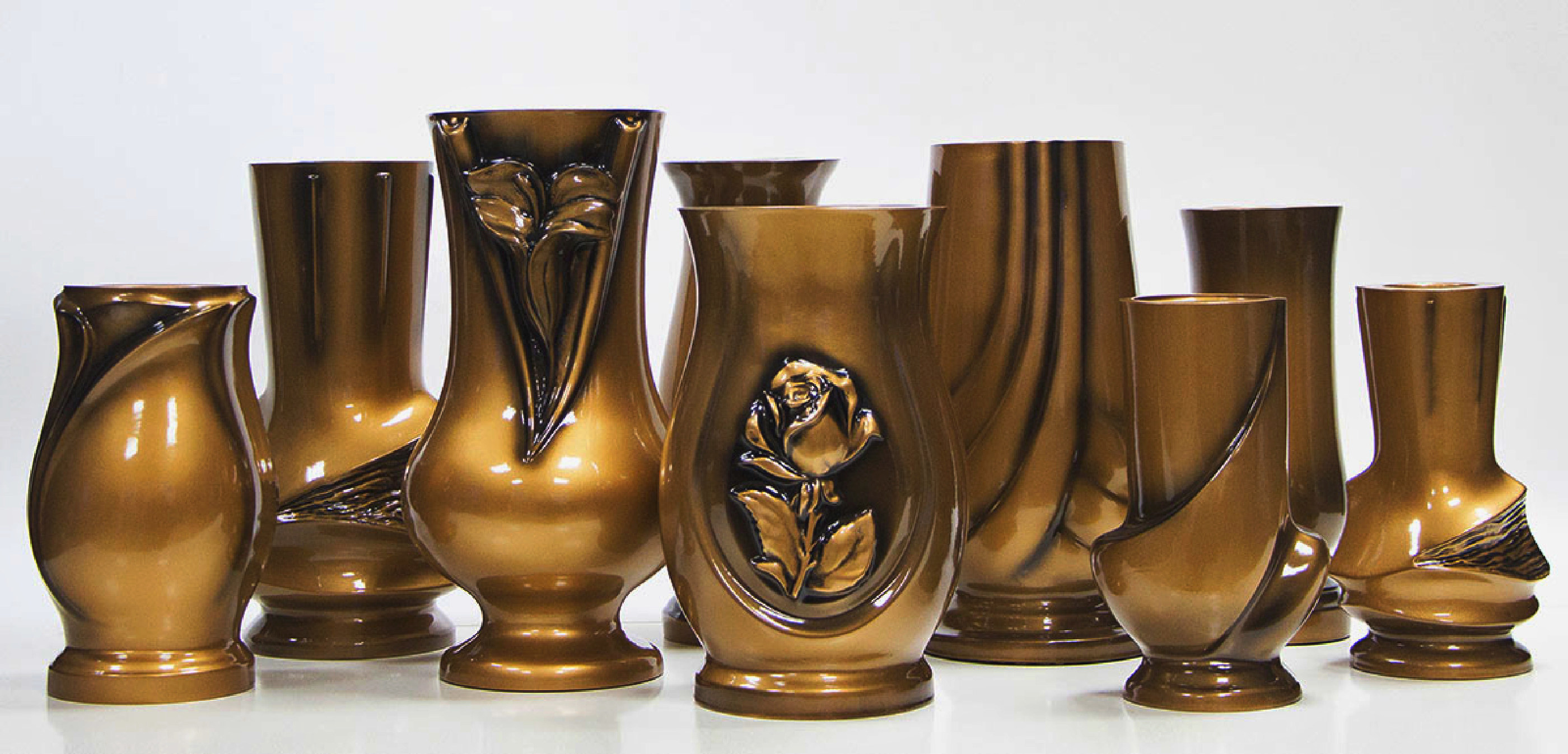 Вазы бронза с чернением