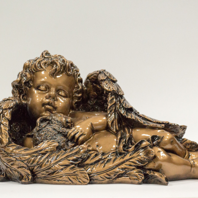 Скульптура Ангел с зайцем 006, 44х22х27см, бронза